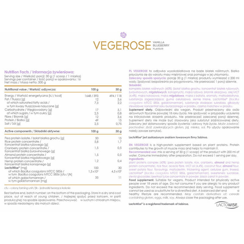 ALLDEYNN VEGEROSE 500G - obrazek 2