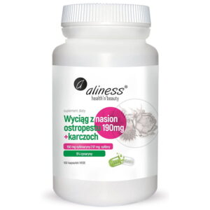 ALINESS Ekstrakt z nasion ostropestu 190 mg + karczoch - 100 kapsułek