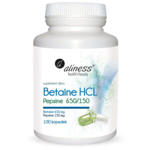ALINESS BETAINA HCL PEPSINE 650/150 - 100 Kapsułek