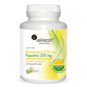 ALINESS BROMELAINA+ PAPAINA 100 Kapsułek