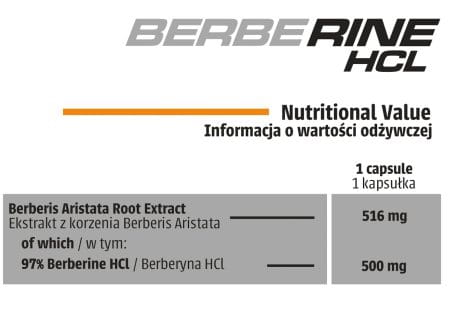 HUMAN CODE BERBERINE HCL 90 Kapsułek - obrazek 2