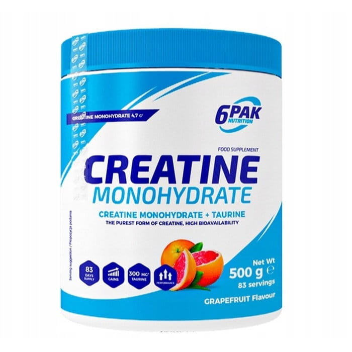 6PAK CREATINE MONOHYDRATE 500g - obrazek 2