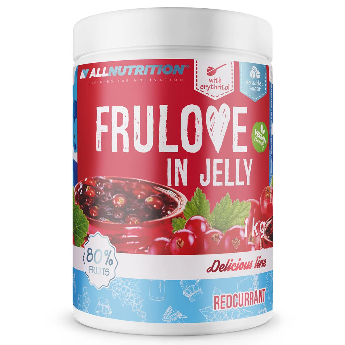 Owoce w żelu ALLNUTRITION IN JELLY FRULOVE 1kg Czerwona porzeczka