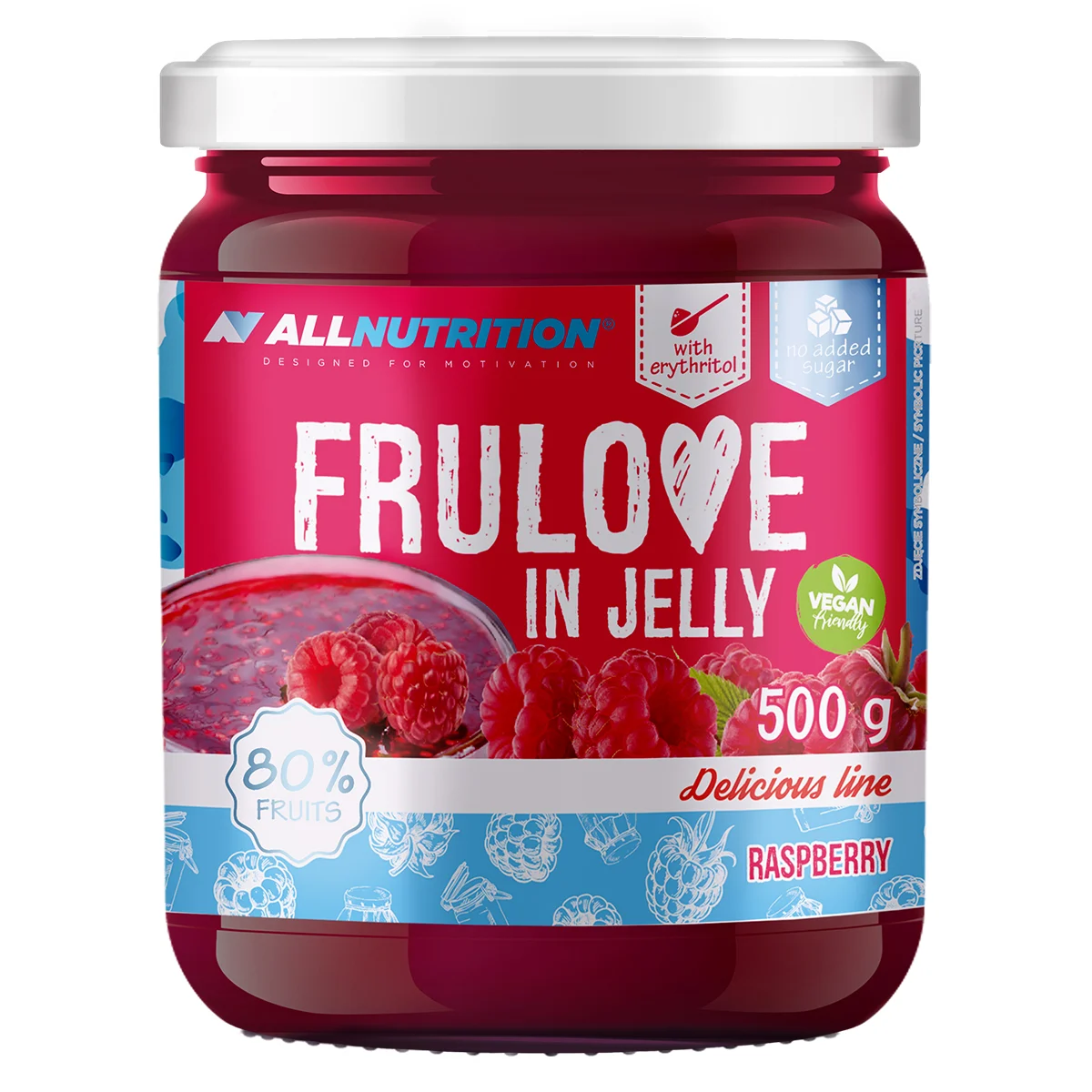 Owoce w żelu ALLNUTRITION IN JELLY 500g malina