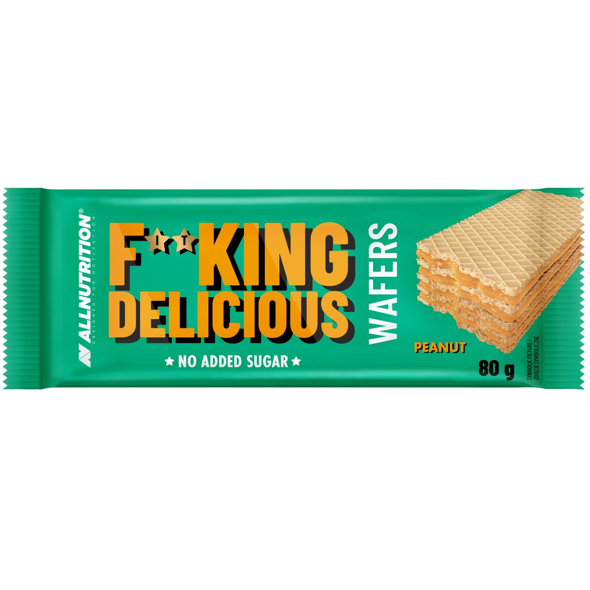 Baton Allnutrition Fitking Delicious Wafers 80g Bez Dodatku Cukru - obrazek 2