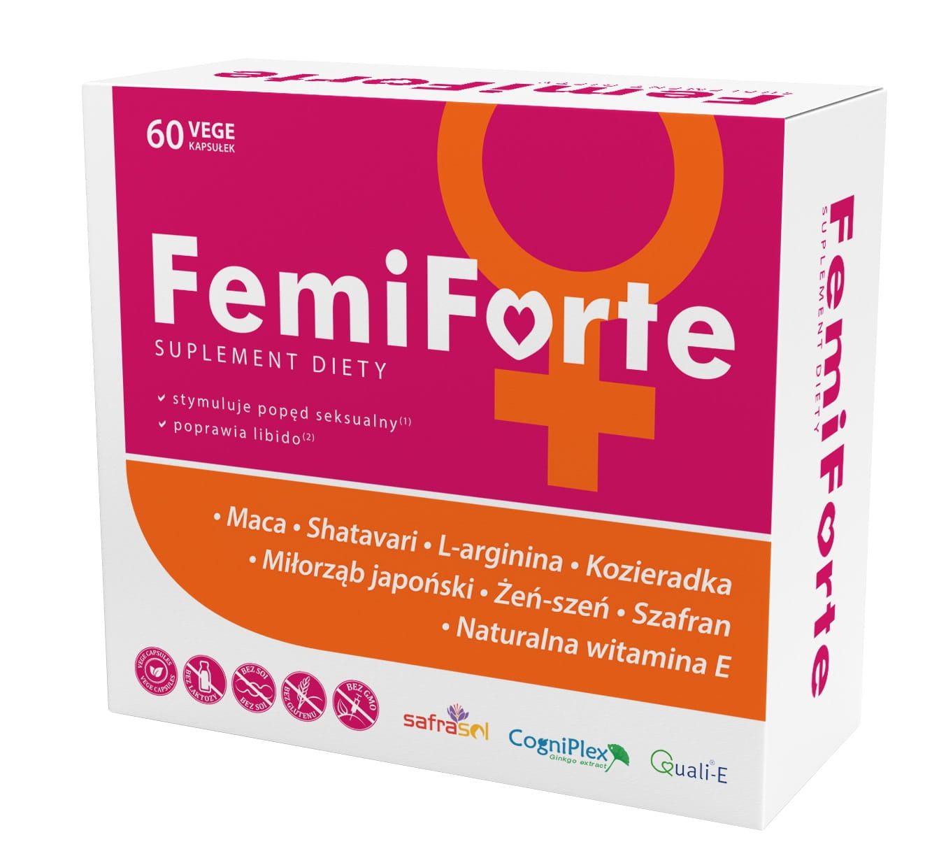 Suplement diety Aliness FemiForte 60 kapsułek Witalność i Libido
