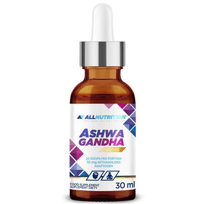 Ashwagandha (Żeń-Szeń Indyjski) Allnutrition 30ml Płyn Redukcja Stresu