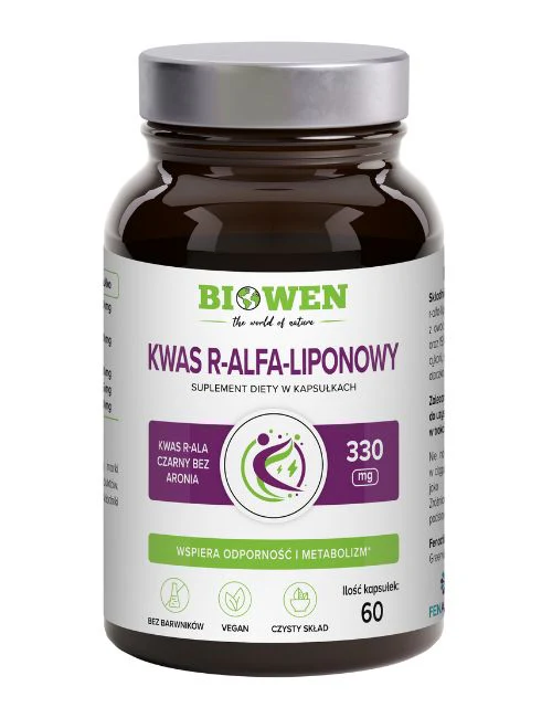 Kwas Alfa Liponowy Biowen R-Alfa-Liponowy 60 kapsułek